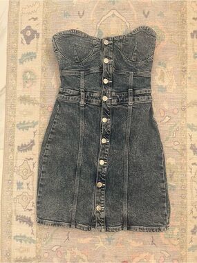 Jordache | Dresses | Jordache Vintage 8s Mini Zip Front Denim Dress